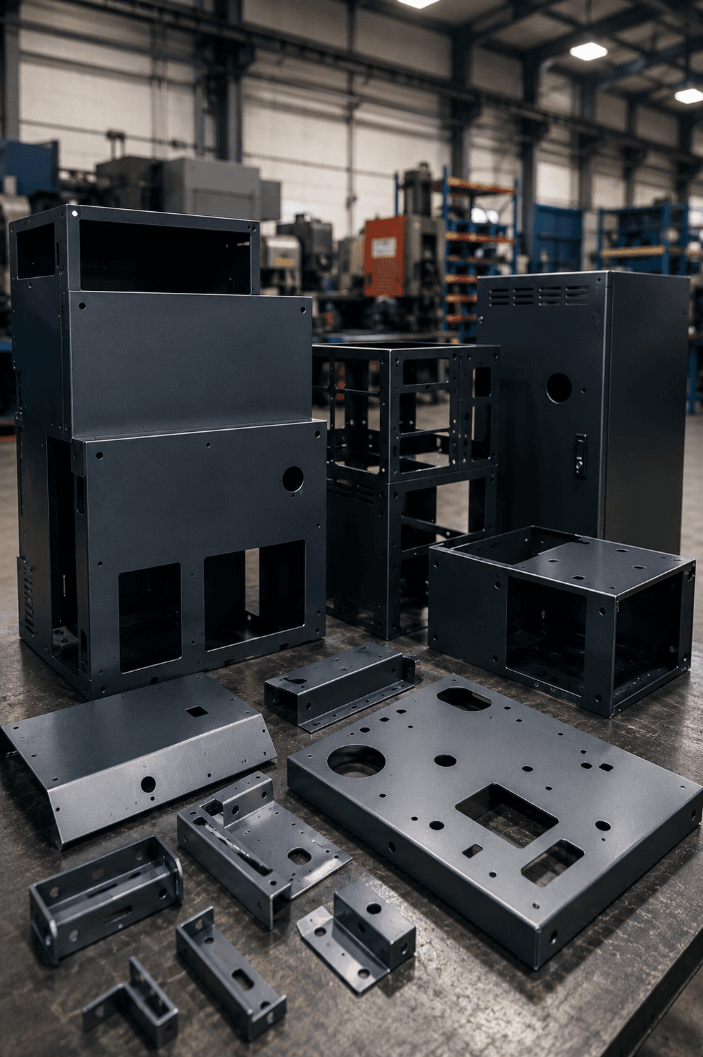 Precision sheet metal fabrication, laser cut, bent and welded